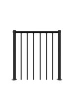 Parapettikaide pystysuorilla tangoilla ja PVC-käsikaiteella - Image 2